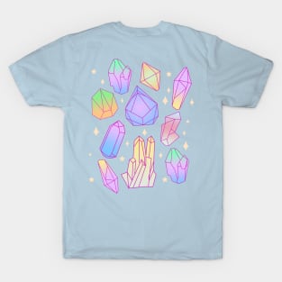 Magical Crystal Flood Pastel Goth Kawaii Witch T-Shirt